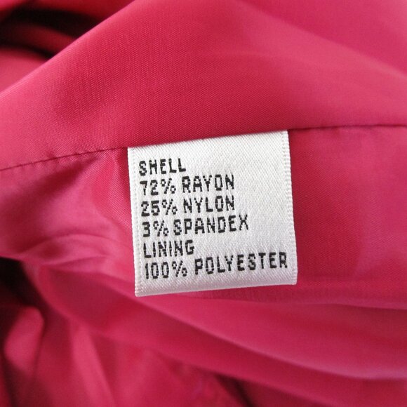 Talbots Plus Size Solid Magenta Fuchsia Pink V-Neck Sheath Dress Size 16 - Picture 11 of 13